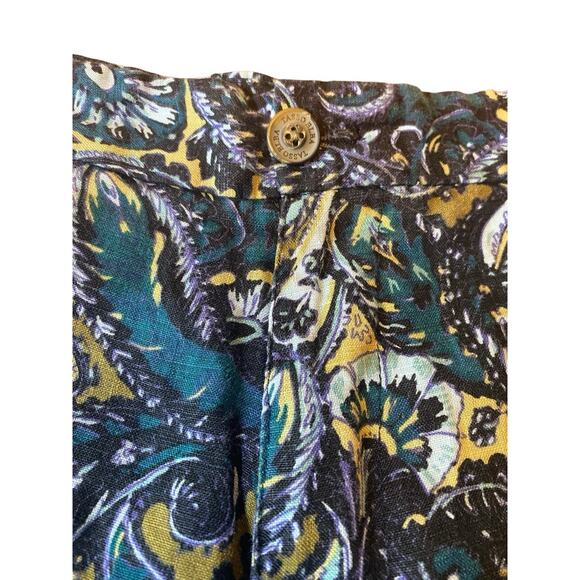 Tasso Elba Men's Linen Paisley Floral Chino Shorts Size 42 Multicolor Vacation - Picture 5 of 14